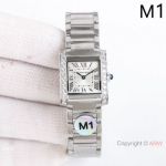 Grade A Replica Cartier Women Tank Francaise Watch Diamond-set bezel